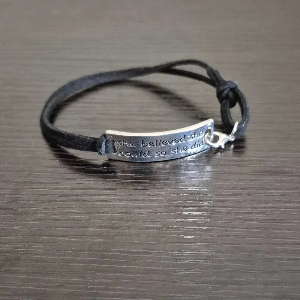 Motivational Leather Bracelet